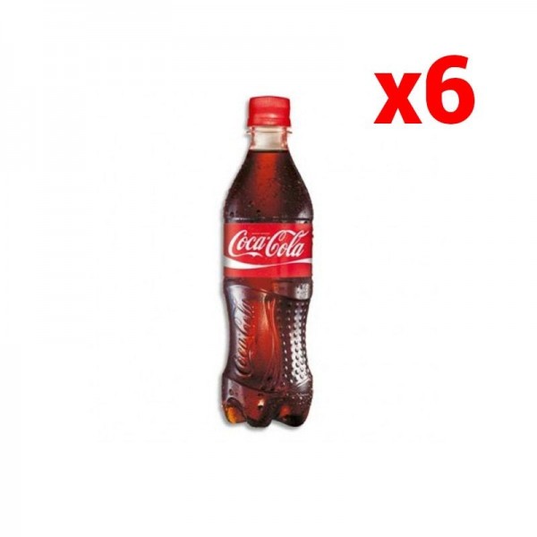 Coca Cola - Bouteille plastique de 50cl - Pack de 6