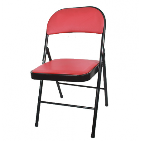 Chaise pliante noir et rouge