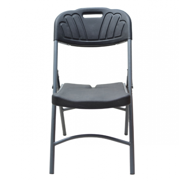 Chaise pliante plastique et métal  Noir