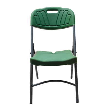Chaise pliante plastique et métal Vert