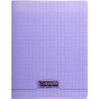 CAHIER PIQUE 17x22 32P VIOLET 90G SEYES POLYPRO