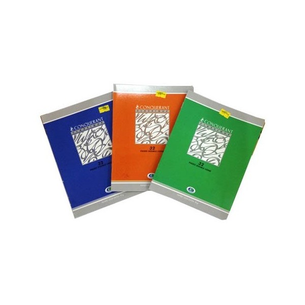 CAHIER PIQUE 17*22 32PAGES DL3MM-10 SEYES 90GRS