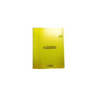 CAHIER PIQUE 24*32. 48PAGES POLYPROPYLENE JAUNE 90GRS SEYES