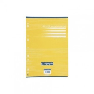 FEUILLE MOBILE A4 80GRS 100PAGES SEYES JAUNE PAQUET 50 S-FILM