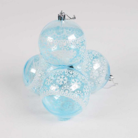 Boule de Noël pour sapin- Lots de 4 boules – Bleu 2