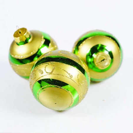 Boule de Noël pour sapin- Lots de 6 boules – Vert