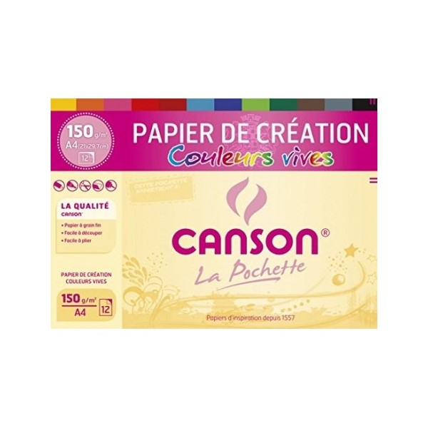 Papier à dessin à grain couleurs vives Canson - Papier - Creavea