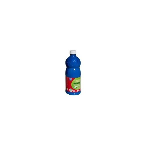 gouache liquide cyan flacon bleu 500ml