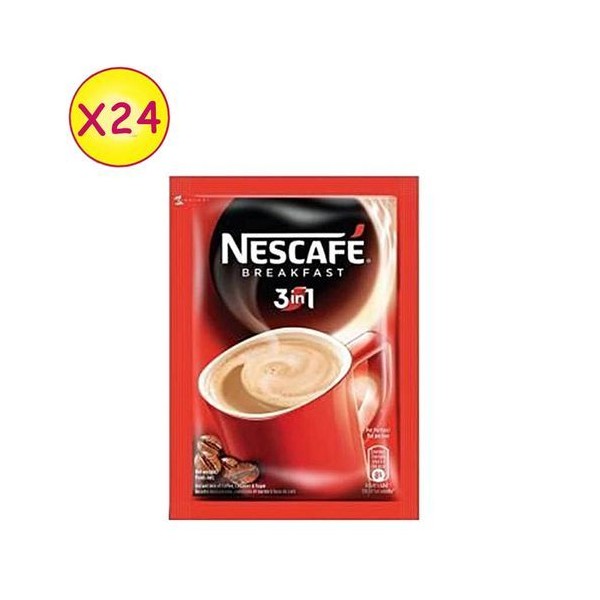 Nescafe Lot De 24 Sachets De Nescafé 3 En 1 - 32 G - Rouge/Noir